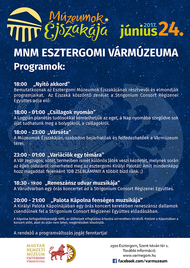 Vármúzeum Múz éjszkprogram